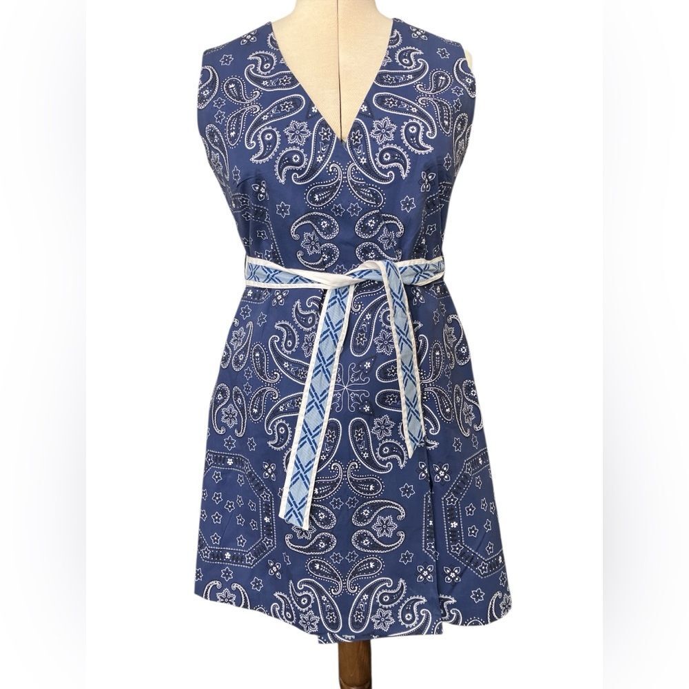Dizzy Lizzy Bandana Print Dress Size L Cotton Summer Picnic 4th of July Vacation